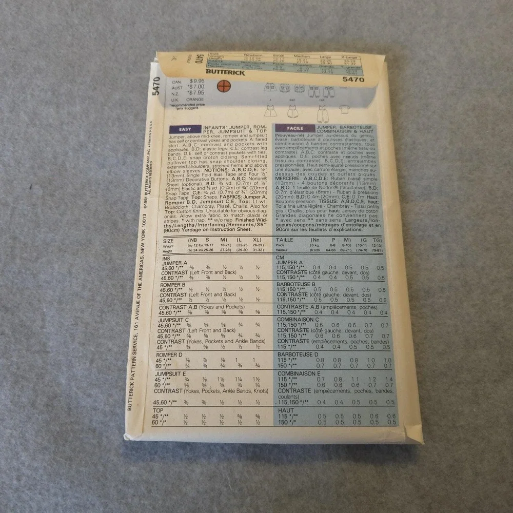 Butterick 5470 sewing